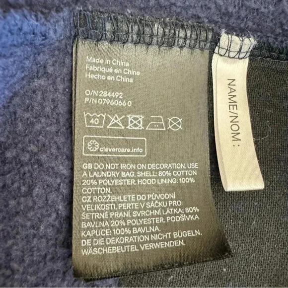 H&M Navy Hooded Long Sleeves Reversible Sequence Shuttle Ship Soft SZ 8-10 #2232 - Picture 8 of 10